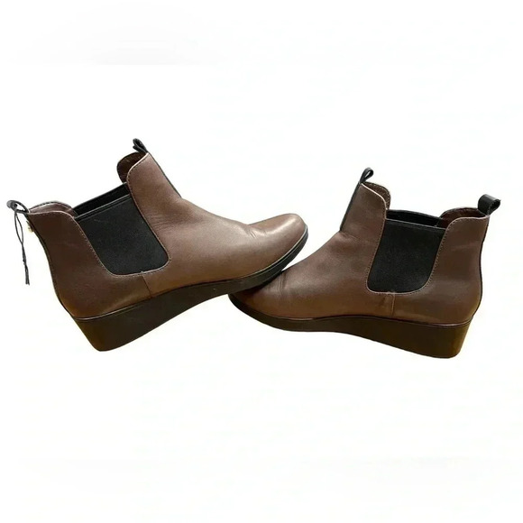 Cole Haan Signature Grandos Waterproof Wedge Brown Chelsea Boots Size 8.5 - Picture 5 of 12